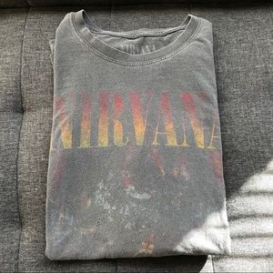 Nirvana oversized distressed vintage tee
